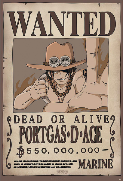 One Piece - Poster - Wanted Ace