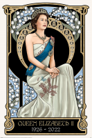 Art Nouveau - Poster - Queen Elizabeth II 1926 - 2022