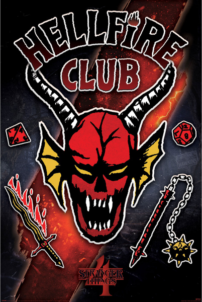 Stranger Things - Poster - 4 - Hellfire Club Emblem Rift