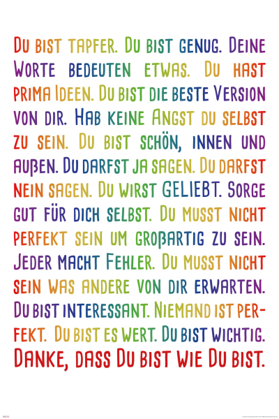 Motivational - Poster - Du bist tapfer