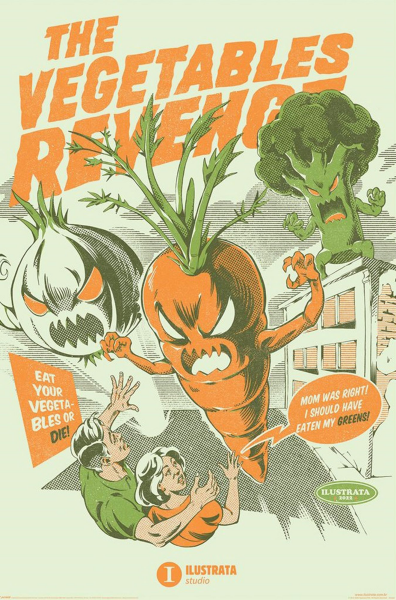Ilustrata - Poster - The Vegetables Revenge