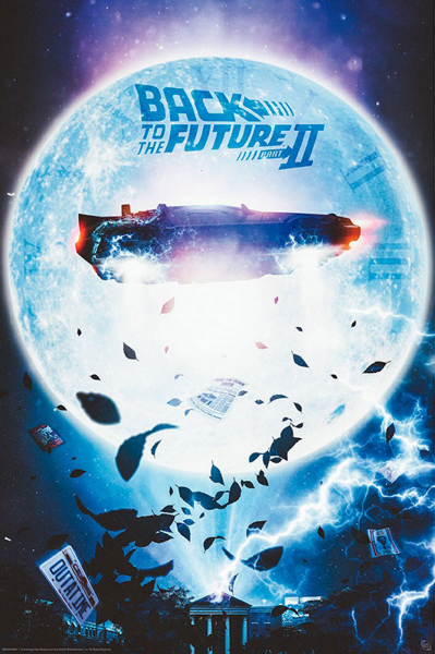 Back To The Future - Poster - Flying DeLorean