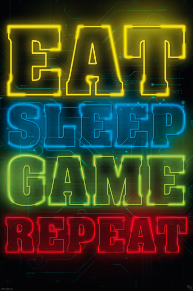 Gaming - Poster - Eat Sleep Repeat
