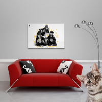 BTS - Poster - Black and white