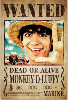 One Piece - Poster - Wanted Money D. Luffy