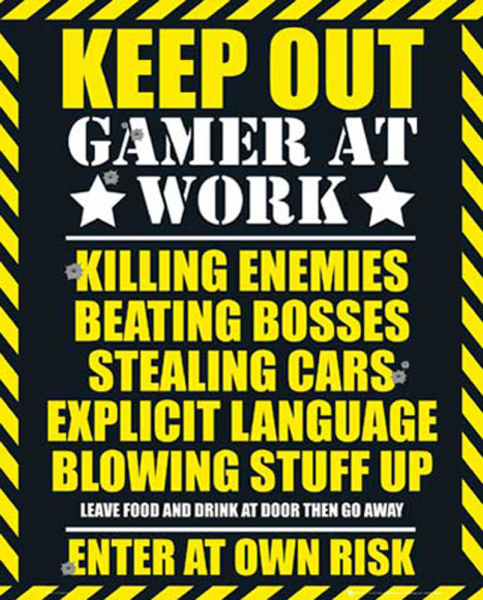 Gaming - Mini-Poster - Keep Out