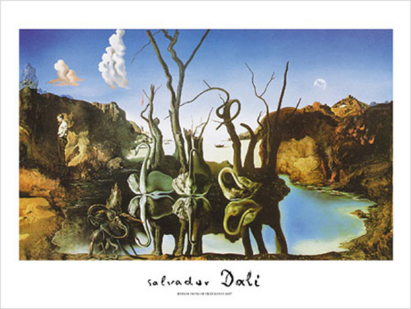 Dali, Salvador - Kunstdruck - Reflections of Elephants