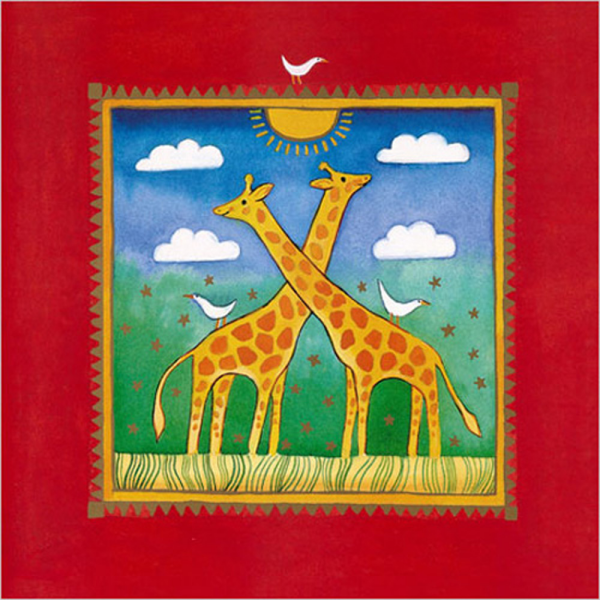 Edwards, Linda - Kunstdruck - Two little giraffes