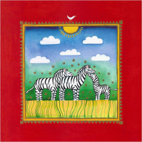 Edwards, Linda - Kunstdruck - Three little zebras