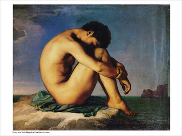 Flandrin, Hippolyte - Kunstdruck - Young Man Nude