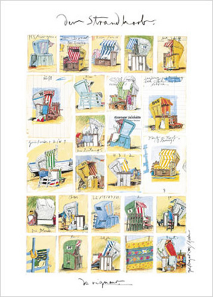 Gerke, Sabine - Kunstdruck - Der Strandkorb