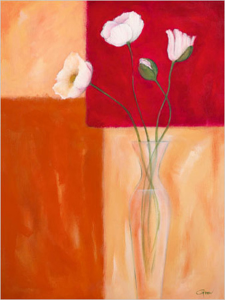 Gohn, Günter - Kunstdruck - Mohn mit Siena-Braun