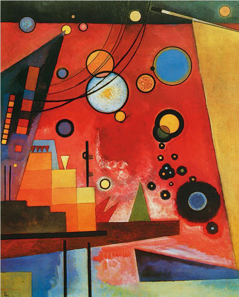 Kandinsky, Wassily - Kunstdruck - Schweres Rot