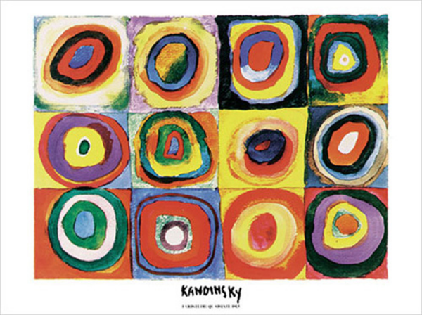 Kandinsky, Wassily - Kunstdruck - Farbstudie Quadrate