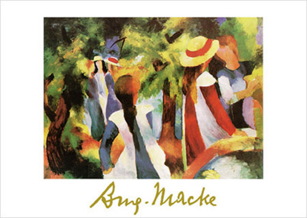 Macke, August - Kunstdruck - Ragazze sotto gli alberi