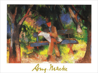 Macke, August - Kunstdruck - Lesender Mann