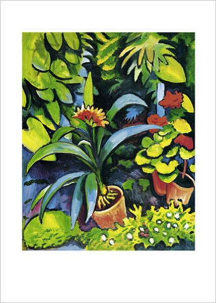 Macke, August - Kunstdruck - Blumen im Garten