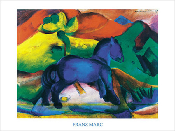 Marc, Franz - Kunstdruck - Blaues Pferdchen