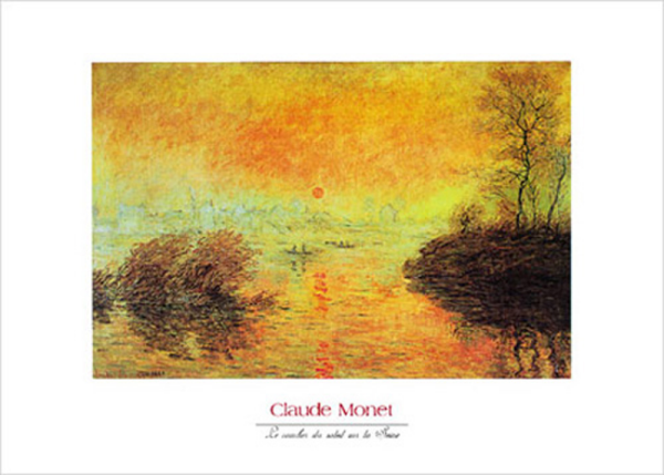 Monet, Claude - Kunstdruck - Le coucher du soleil la S