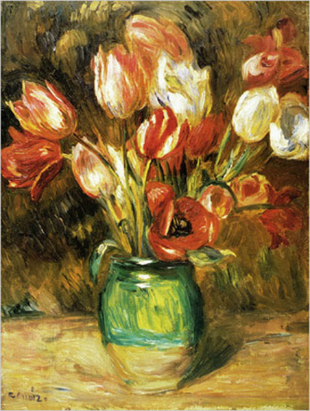 Renoir, Auguste - Kunstdruck - Tulips in a Vase