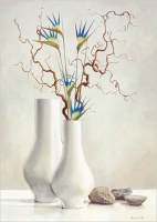 Van Der Valk, Karin - Kunstdruck - Willow Twigs, Blue