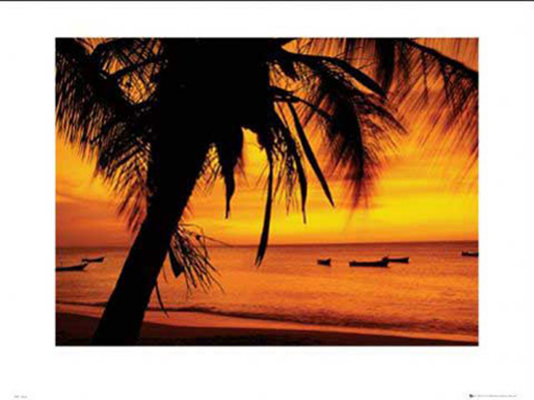 Sunsets - Kunstdruck - Beach Boat