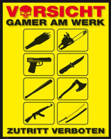 Gaming - Mini-Poster - Gamer am Werk