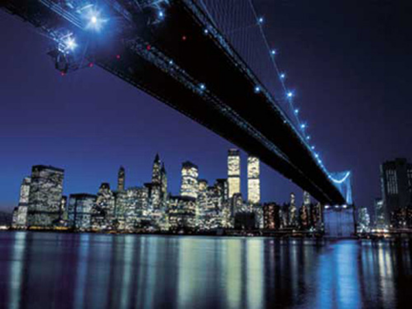 Silberman, Henri - Kunstdruck - Brooklyn Bridge at Night