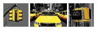 New York - Slim-Poster - Yellow Triptychon