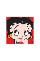 Betty Boop - Kunstdruck - Rot + Zusatzartikel