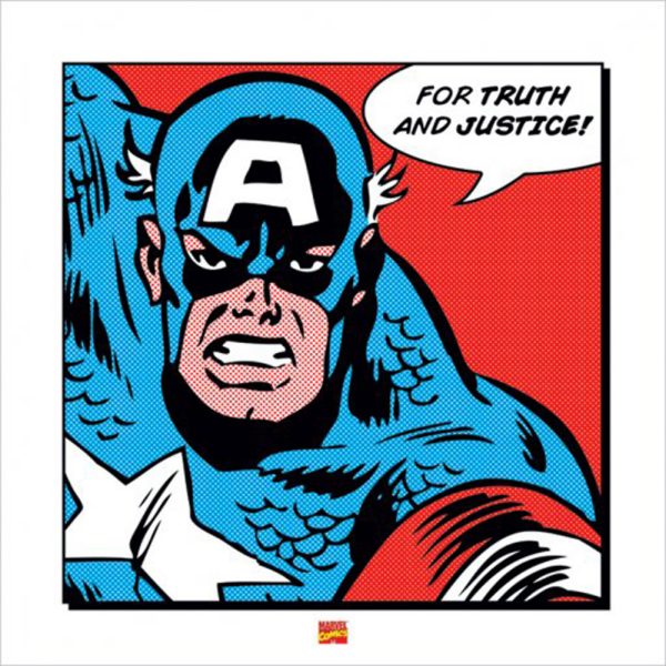 Captain America - Kunstdruck - Für die Wahrheit und Justiz