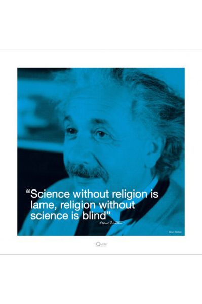 Einstein, Albert - Kunstdruck - Zitat - Religion