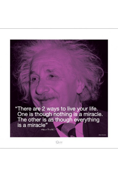 Einstein, Albert - Kunstdruck - Zitat - Live youre Life
