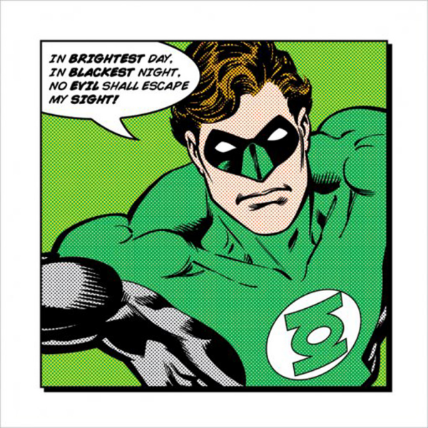 Green Lantern  - Kunstdruck - Hellster Tag
