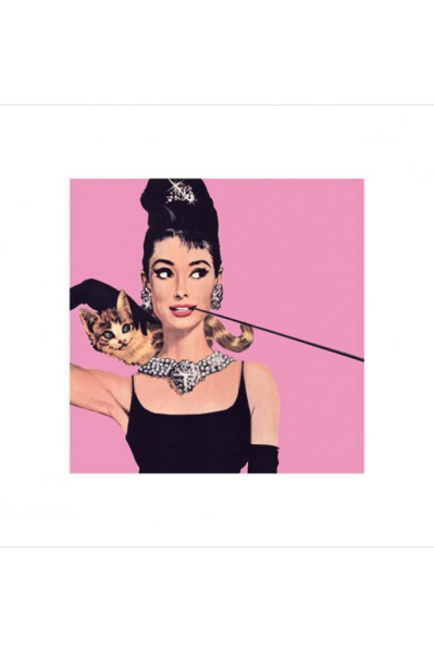 Hepburn, Audrey - Kunstdruck - Pink