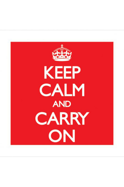 Keep Calm - Kunstdruck - and Carry On - Red