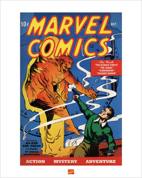 Marvel - Kunstdruck - Menschliche Fackel