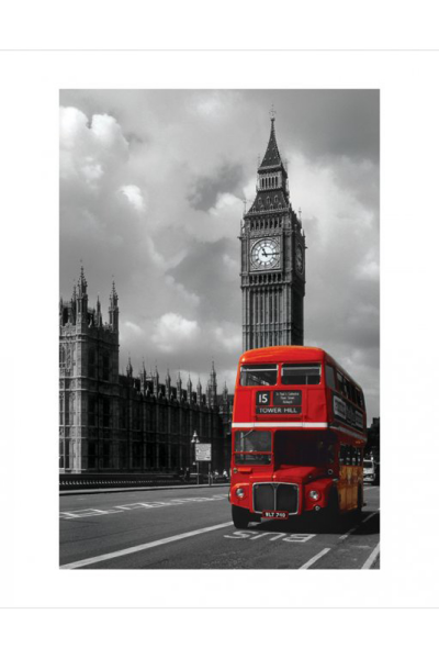 London - Kunstdruck - Roter Bus