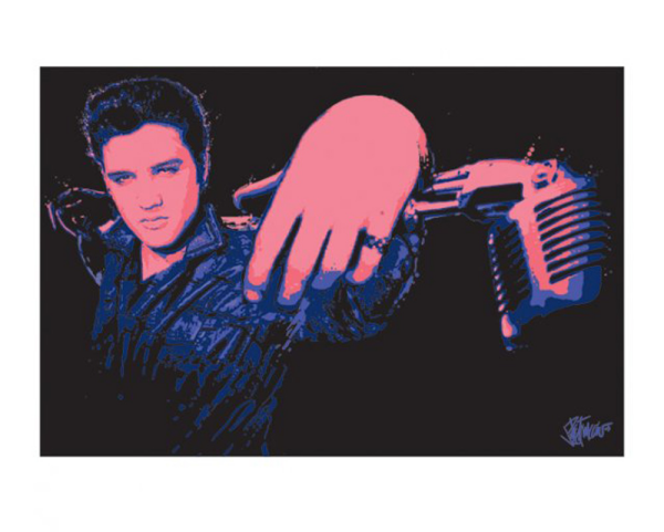 Presley, Elvis - Kunstdruck - Mikrofon
