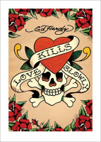Ed Hardy  - Kunstdruck - Love Kills Slowly