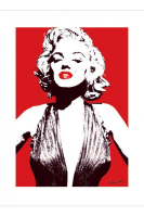 Monroe, Marilyn  - Kunstdruck - Rot