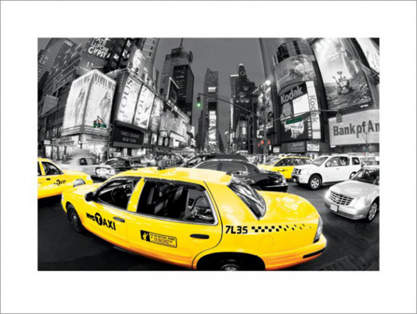 New York - Kunstdruck - Hauptverkehrszeit - Times Square
