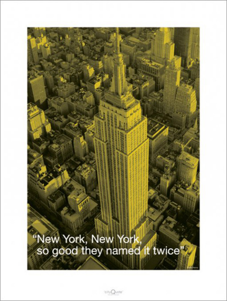 New York  - Kunstdruck - Zitat - New York