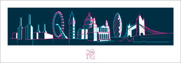 London - Kunstdruck -  2012 Olympics Skyline