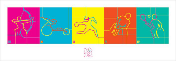 London - Kunstdruck - 2012 Olympics Dynamic Pictograms Version 3