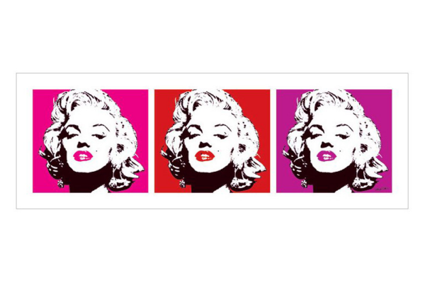 Monroe, Marilyn  - Kunstdruck - Rot Triptychon