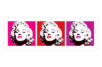 Monroe, Marilyn  - Kunstdruck - Rot Triptychon