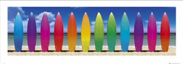Strände - Kunstdruck - Surfboards