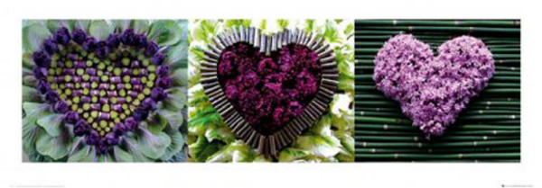 Herzen - Kunstdruck - Madelenes Triptychon