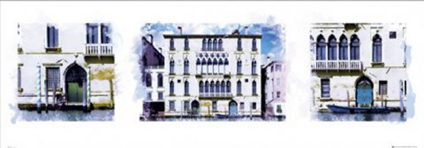 Italien - Kunstdruck - Venedig Triptychon Version 3
